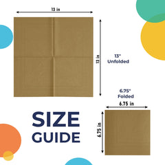Gold Luncheon Napkins | 3600 Pack
