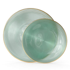 Green Luster Plate Combo | 30 10-inch + 30 7-inch
