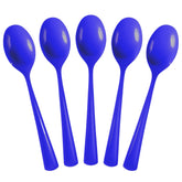 Heavy Duty Dark Blue Plastic Spoons | 100 Count