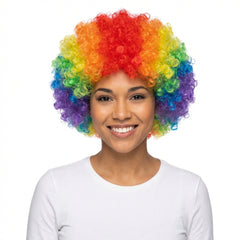 Vibrant Rainbow Curly Wig, One Size