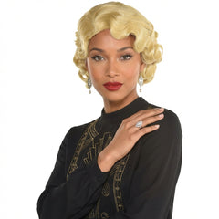 1920s Finger Wave Wig, Blonde, One Size