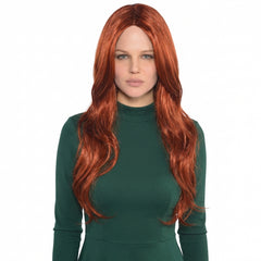 Fiery Hot Honey Red Long Wavy Wig