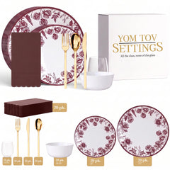 Service for 20 | Kippur & Candlelight - Gold | with Bowls & Cups