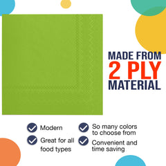 Lime Green Beverage Napkins | 300 Count