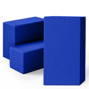 Dark Blue Guest Towel Napkins | 80 Count