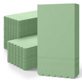 3 Ply Pistachio Green Scalloped Dinner Napkins | 800 Count