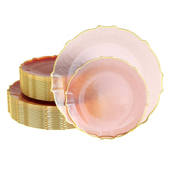 560 Piece Pink/Gold Petal Combo Set | Serves 80 Guests