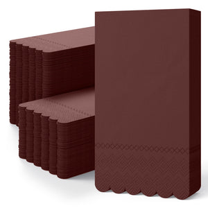 3 Ply Wine Berry Scalloped Dinner Napkins | 800 Count