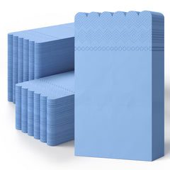 3 Ply Sky Blue Scalloped Dinner Napkins | 800 Count