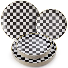 Earthtrends Checkerboard Paper Combo Set | 200 10 In. + 200 8 In.