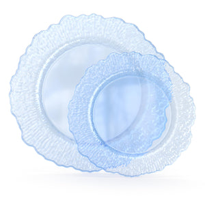 Blue Leaf Plate Combo | 30 10-inch + 30 7-inch