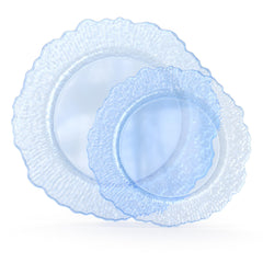 Blue Leaf Plate Combo | 90 10-inch + 90 7-inch