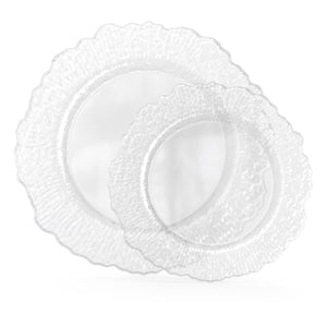 Clear Leaf Plate Combo | 90 10-inch + 90 7-inch