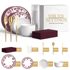 Rosh Hashanah Dinnerware Set | Serves 120 Guests