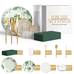 Sukkot Dinnerware Set | Serves 20 Guests