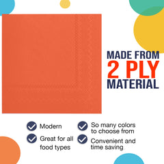 Orange Beverage Napkins | 300 Count