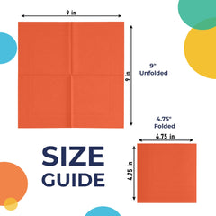 Orange Beverage Napkins | 300 Count