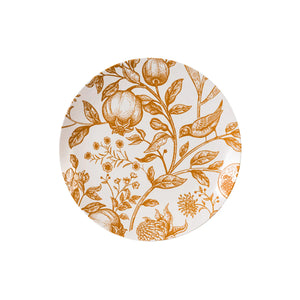 8 In. Pomegranate Design Plastic Plates | 40 Count