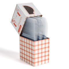 100 Clear Knives + Gingham Caddy | 12 Pack