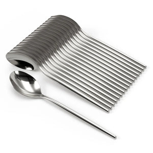 Gloss Silver Plastic Spoons | 40 Count