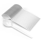 Gloss White Plastic Spoons | 40 Count