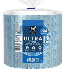 10" Members Mark Ultra Paper Plates | Bag of 204