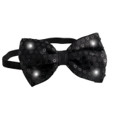 Sequin Bow Tie with LED Flashing Lights