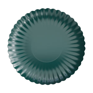 10.5 In. Scalloped Black Aqua Paper Plates | 40 Count