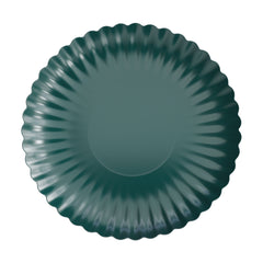 10.5 In. Scalloped Black Aqua Paper Plates | 200 Count