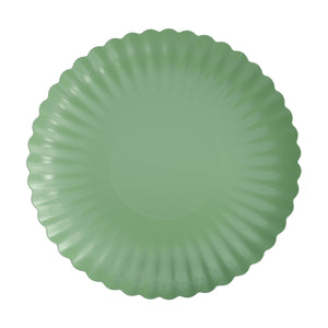 10.5 In. Scalloped Matcha Paper Plates | 40 Count
