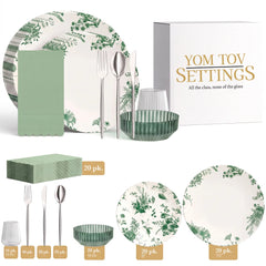 Service for 20 | Sukkot Under the Leaves | with Bowls & Cups