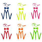 Suspenders, Bowtie and Sunglasses Set - Adults