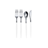 80 Piece White/Silver Cutlery Combo Set