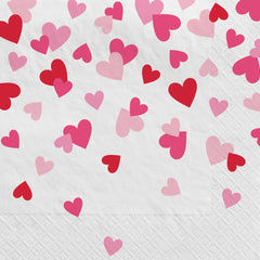 Heart Beverage Napkins, 5-inch, 16-ct - Pack of 12