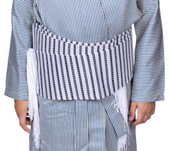 White and Gold Yerushalmi Gartel - Jewish Ritual Prayer Belt
