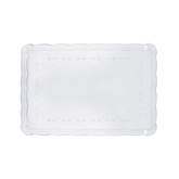 12" x 18" | Clear Plastic Rectangle Tray | 24 Count - Yom Tov Settings