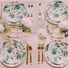 8" Verdure Design Plastic Plates (120 Count) - Yom Tov Settings