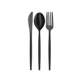 480 Piece Gloss Black Full Cutlery Combo Set