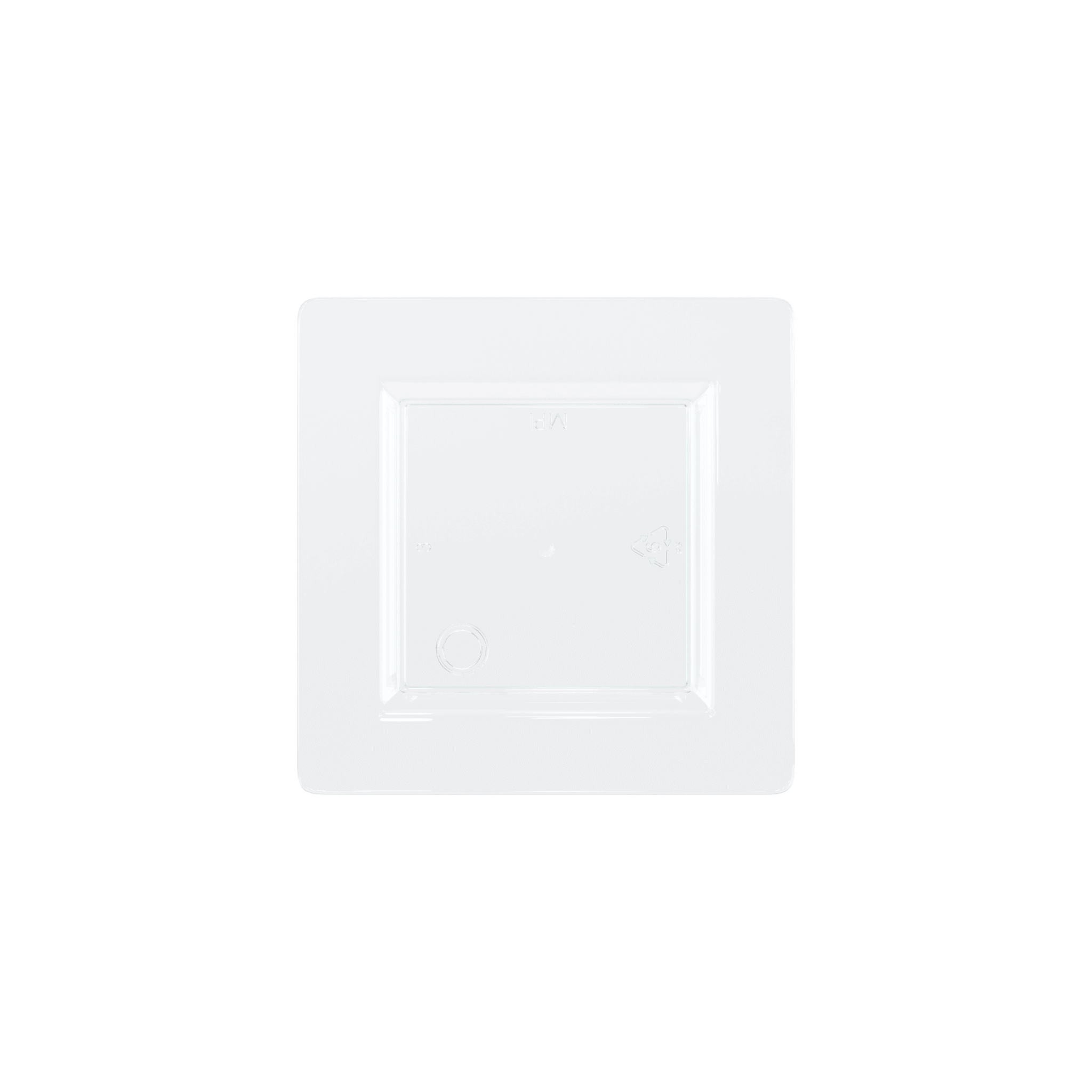4.5 In. Clear Square Plates (600 Count) - Yom Tov Settings