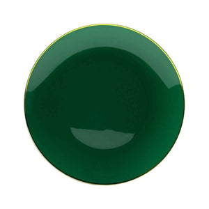 10" Classic Green Design Plastic Plates (40 Count) - Yom Tov Settings