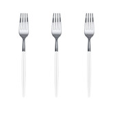 Trendables Forks White/Silver | 480 Count