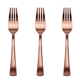 Exquisite Rose Gold Plastic Forks | 480 Count - Yom Tov Settings