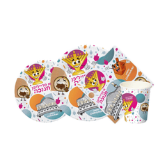 9 In. Chanukah Paper Plate (100 Count) - Yom Tov Settings