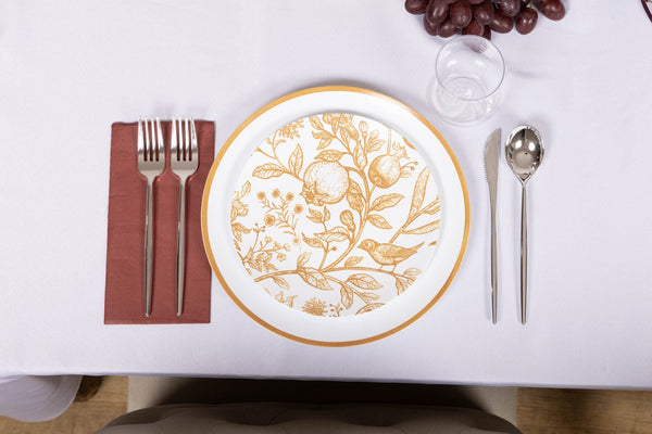 Rosh Hashanah Elegant Plastic Plates