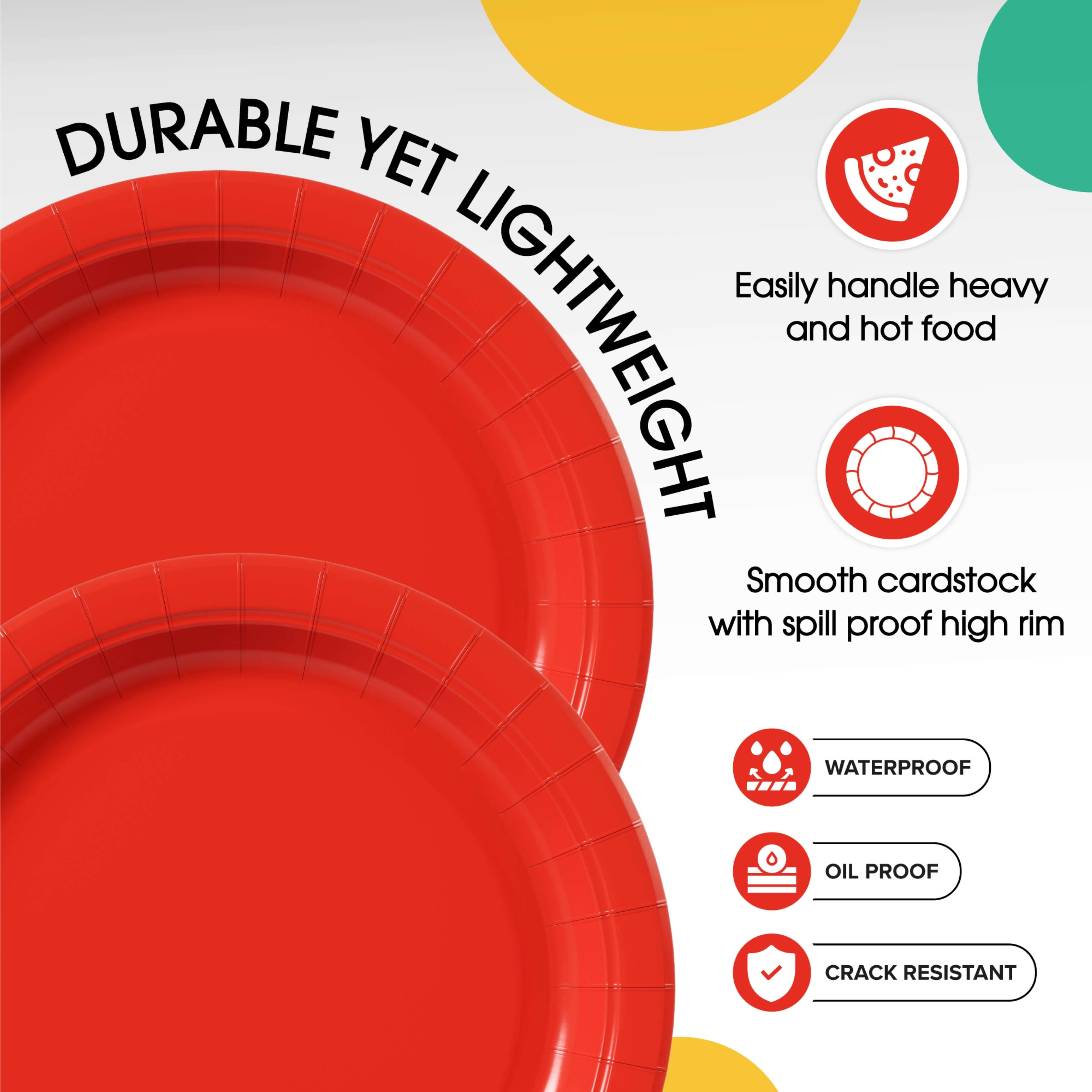 10 In. Red Paper Plates | 500 Count