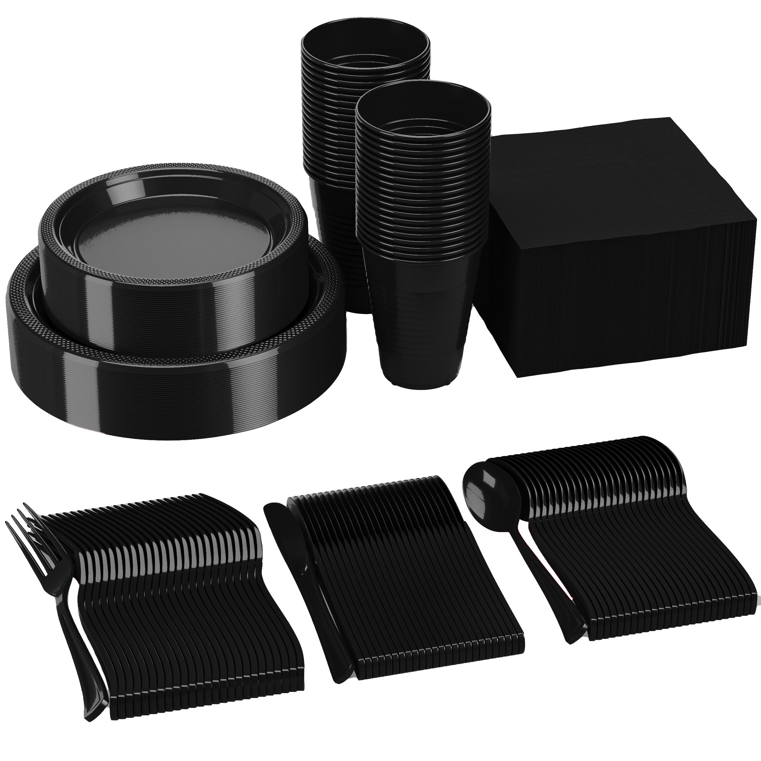 182 Piece Combo Set - Service For 26 - Black