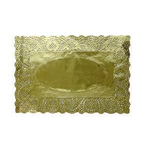 10 In. x 14.5 In. Gold Foil Doilies | 32 Count