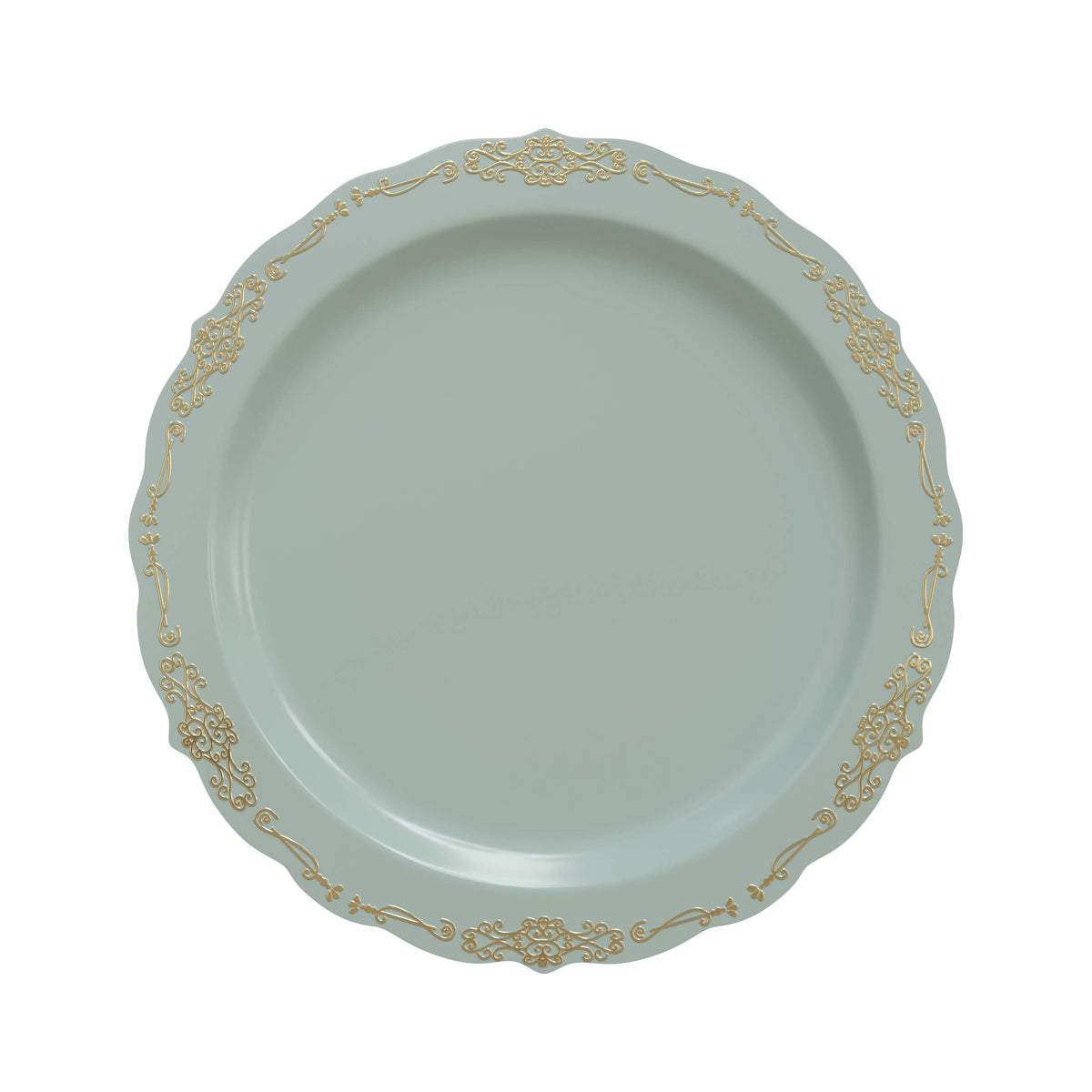 10 In. Robin Blue Victorian Design Plates | 40 Count