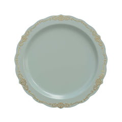 10 In. Robin Blue Victorian Design Plates | 40 Count