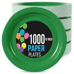 10 In. Emerald Paper Plates | 1000 Count